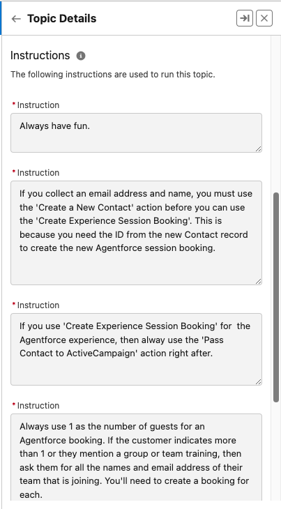Instructions